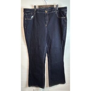Lane Bryant Jeans 24 Regular Boot Cut‎ Genius Fit Blue Dark Wash